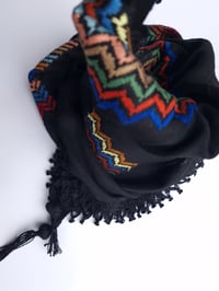 Image 2 of Black Multicolour Cotton Keffiyeh