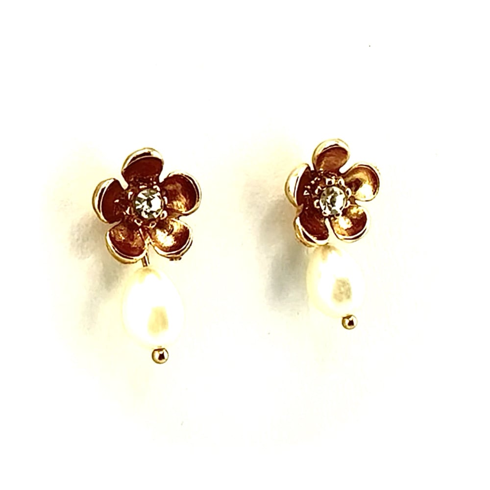 Image of Primrose Pearl Drop Earrings