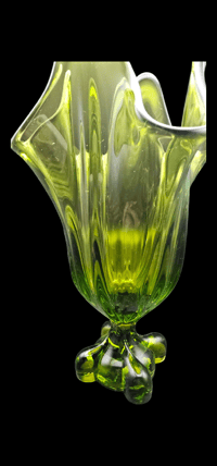 Image 4 of 1930s Avacado Green Viking Sung Vase
