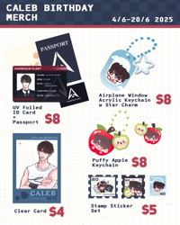 Caleb Bday Merch (A la carte)