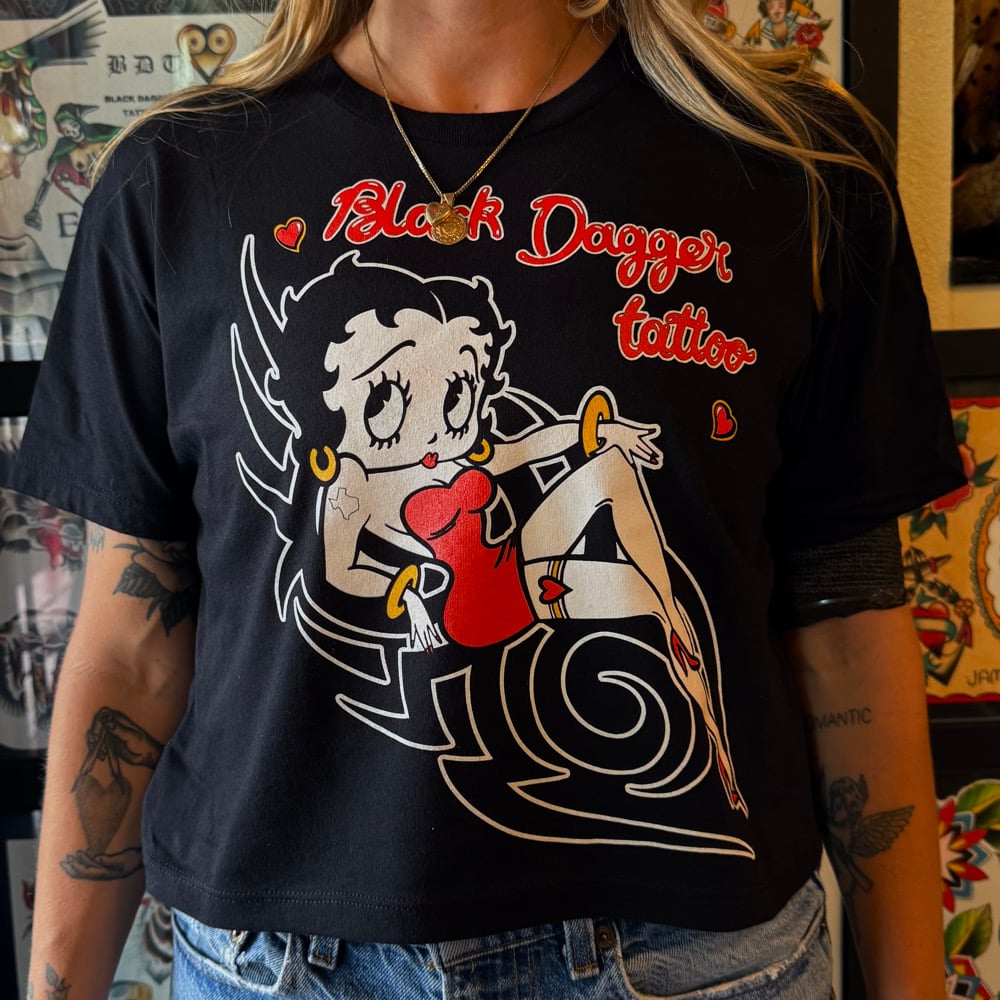 Image of Betty Boop Tribal Crop Top Shirt