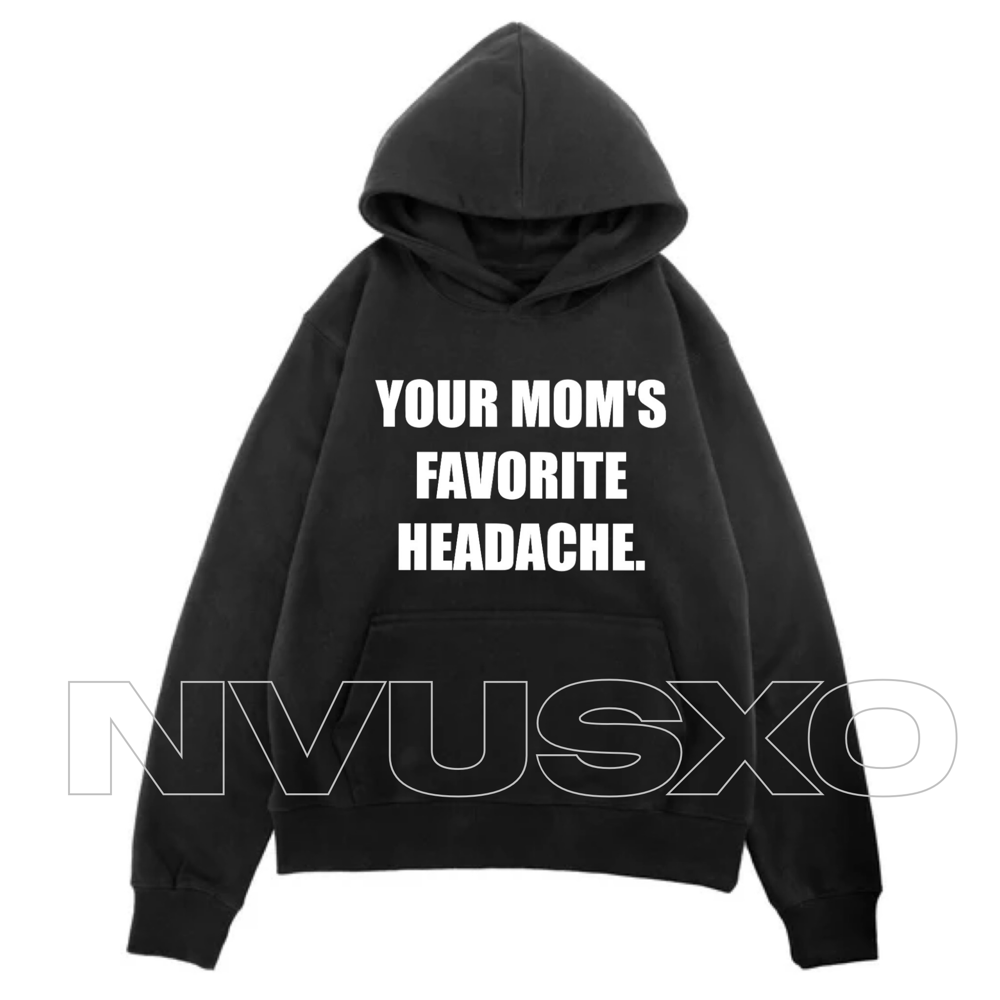 Image of YOUR MOM'S FAVORITE B&W HOODIE