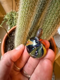 Image 1 of “a trip down rainbow road” crushed opal pendant