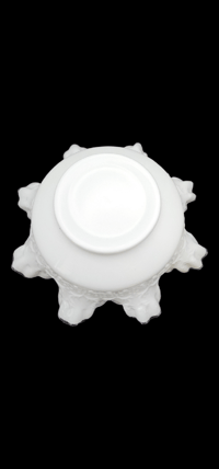 Image 7 of Fenton Silver Crest Spanish Lace Milk Glass Dish