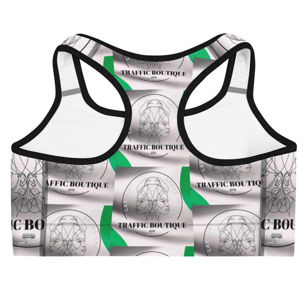 LAS GIDI TRAFFIC BOUTIQUE SPORTS BRA (SILVER/GRN/WHT) 