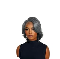 Image 3 of Davany| Silver Gray Layered Lace Front Wig