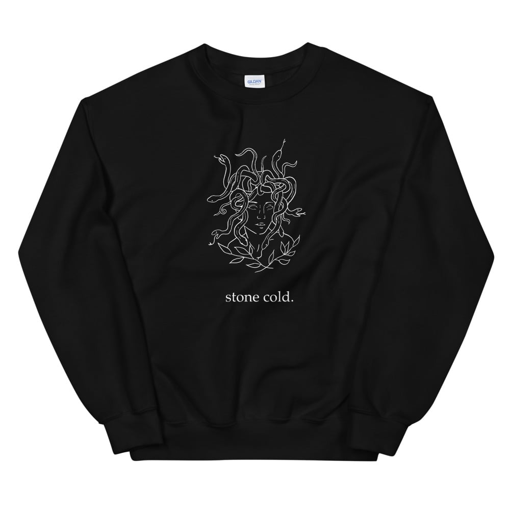Image of Medusa Stone Cold Unisex Sweatshirt - White Details