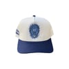 Art Of Fame/ K Frame 5 Panel Trucker Hat/ Navy Blue & Off White / Pin Head Face