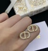 New CD Gold plated Rhinestone Earrings 