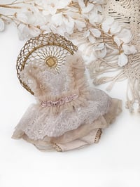 Image 1 of Newborn body-dress for photoshoot | Elise | beige