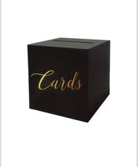 Luxurious Black Card Box with Golden Foil Design