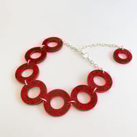Image 1 of Glitter Donut Earrings and Choker