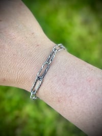 Image 1 of Chunky rope paper clip bracelet - 8.25”