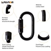Image 3 of Fusion Steel Auto Lock Carabiner