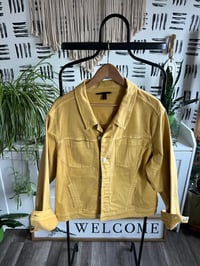 Image 1 of Lane Bryant mustard jean’s jacket 