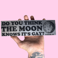 Gay Moon Bumper Sticker