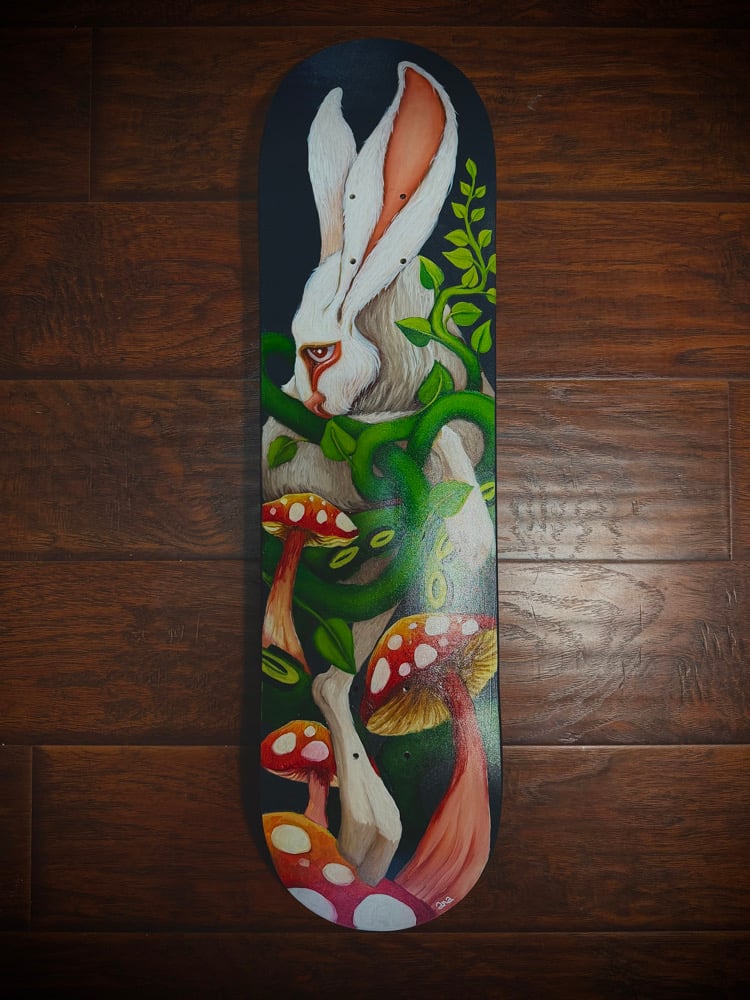 Entanglement (Oil Painting on Skateboard Deck) 