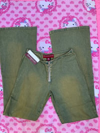 Image 1 of 2000s zipper flare jeans 