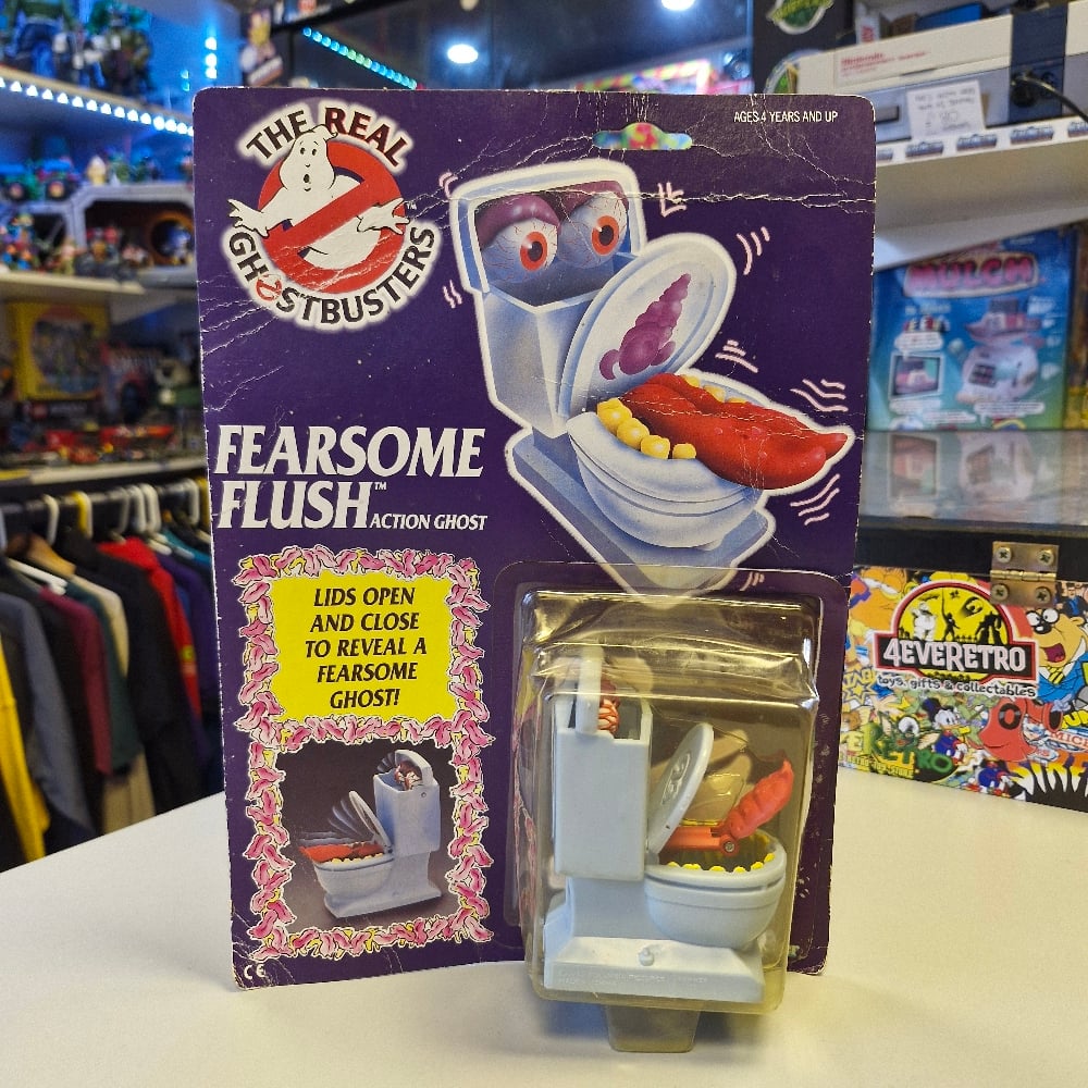Image of Kenner The Real Ghostbusters Fearsome Flush Action Ghost Figure (Carded)