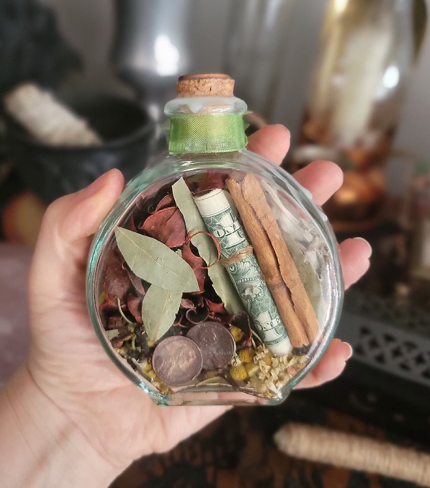 Abundance and Prosperity Spell Witch Bottle | Wild Witch Crystals