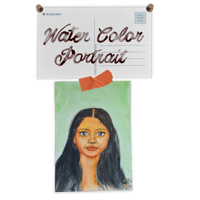Image 1 of Watercolor Post Card Portrait (commission)