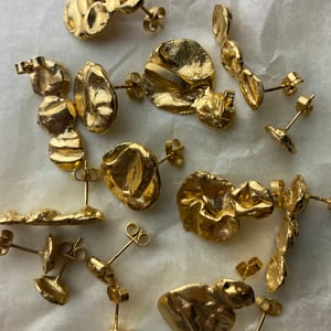 22ct Gold Vermeil Midi Uisce Stud 