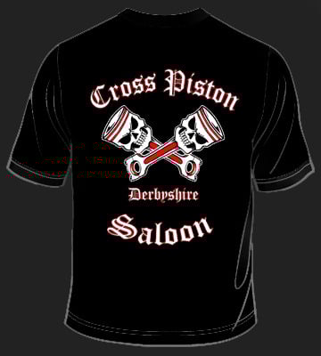 Image of Cross Piston Saloon Derbyshire T-Shirt