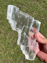 Image 4 of Transparent Selenite Slab | Morocco #3012