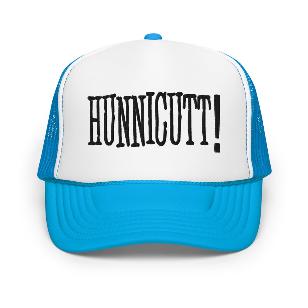 Black Embroidered HUNNICUTT! trucker hat