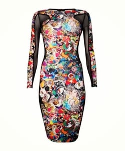 Image of Side Mesh Dress