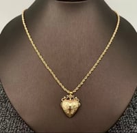 Image 2 of Gold Heart Locket Necklace