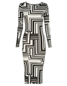 Image of Geo Print Dress