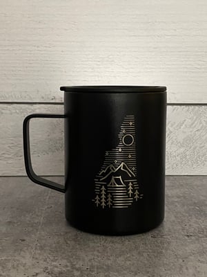 Image of Camping Logo Coffee Mug Insulated - Black Color
