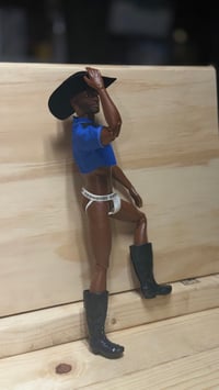 Image 3 of Adult Cowboy Gay Ken dark skin  handcrafted