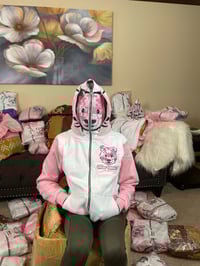 Image 2 of Light Pink Double Hood Full Zip