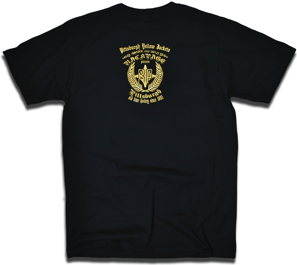 Image of Pittsburgh Yellow Jackets 1915 custom hockey tee