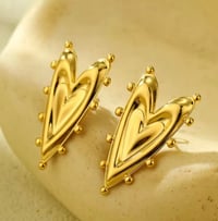 Image 9 of HEART TO HEART STUD EARRINGS