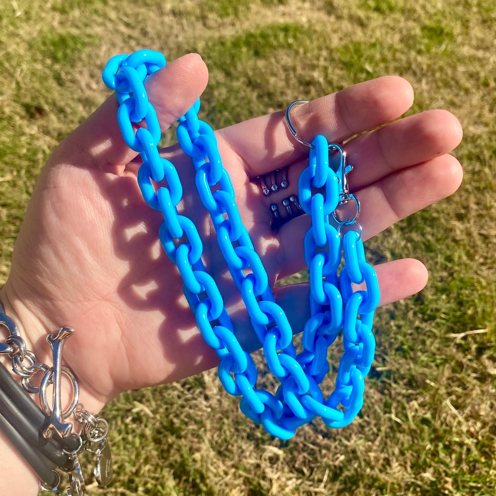 Image of Blue Chain Link Necklace