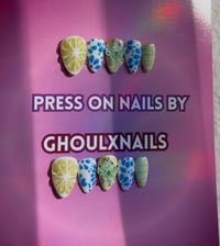 Image 1 of Tequila & Lime Nails (SHORT ALMOND) 