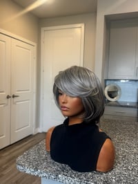 Image 5 of Modern Silver Layered Bob – Soft Authority Collection