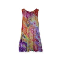 Image 1 of XXL Jersey Knit Pocket Tank Dress in Bright Blooms Ice Dye