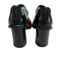 Image 6 of Vintage Leather Mary Jane Block Heels: Goth Mod Shoes, Made in Italy Women’s Size 4.5