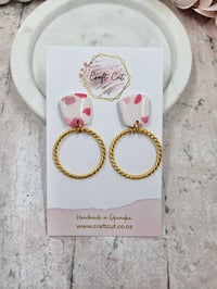 Image 2 of Terrazzo Hoop Earrings