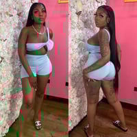 Image 1 of baby blue shorts set  