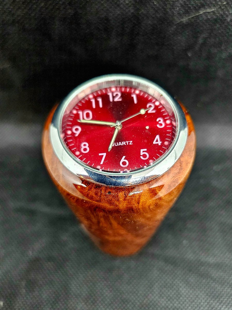 Image of Redwood Burl/Red Clock Shift Knob 