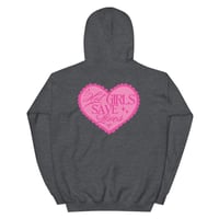 Image 14 of HOT GIRLS HAVE HEART HOODIE - HOT PINK