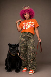 Image 1 of Black Girls are the Prettiest- Orange and White