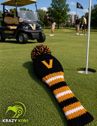 Image 3 of Vanderbilt COMMANDERS custom College hand knit Golf Club Cover fan gift