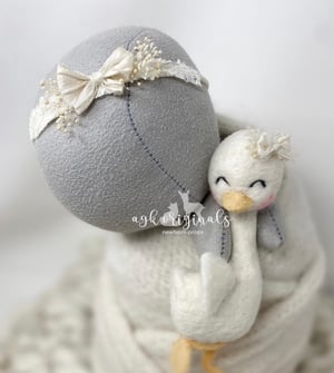 Image of Bow headband, matching lovey pin and bonnet clip