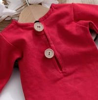 Image 2 of Newborn photoshooting romper | red